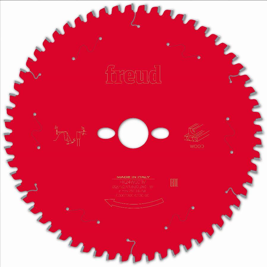 Lame pour scie circulaire portative FREUD - Ø254 2,4/1,8 AL30 Z60 BA -5° - F03FS09755 -FR24W001M