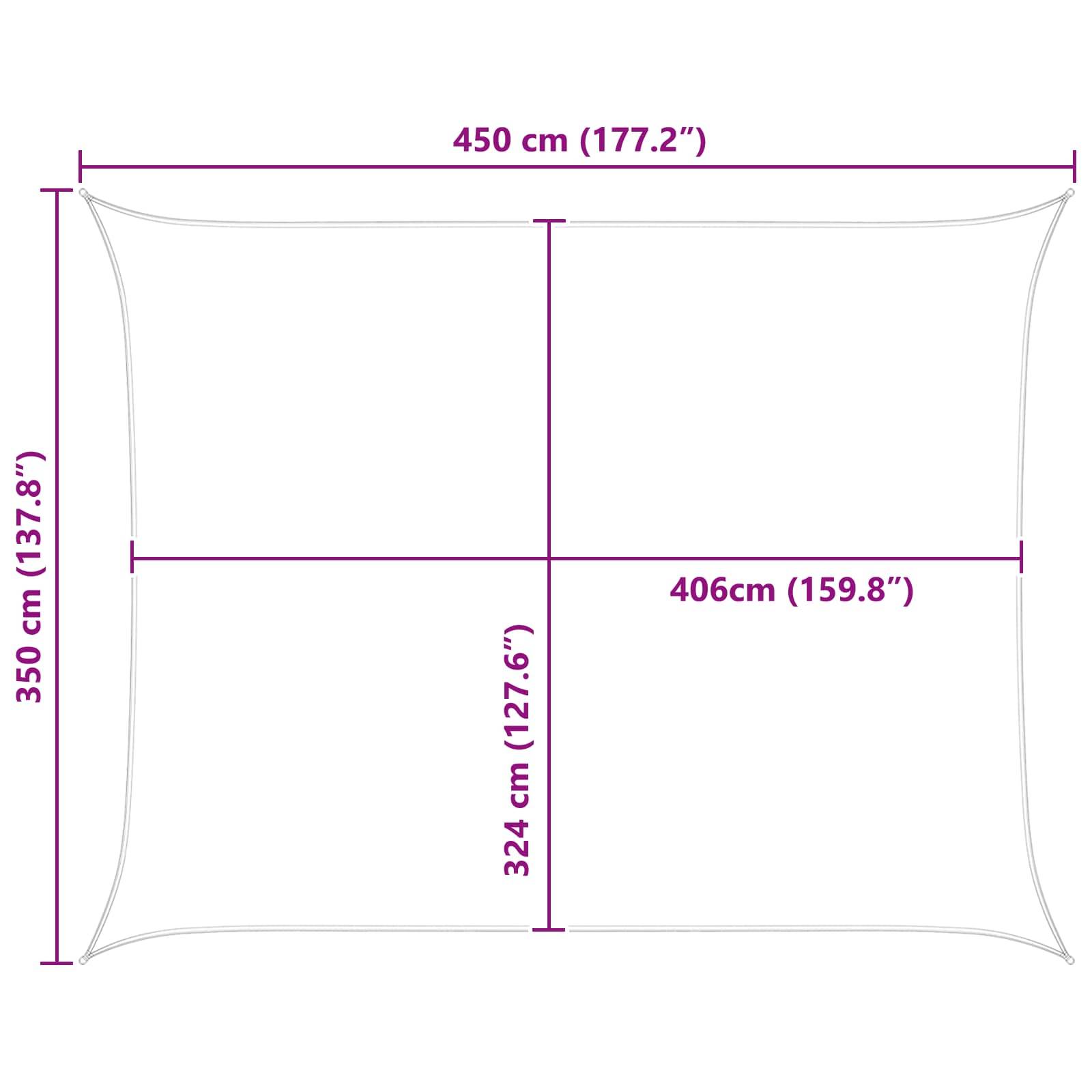 Voile d'ombrage polyesters oxford rectangulaire, Poids:3.02kg - PANGIVO - Image 7