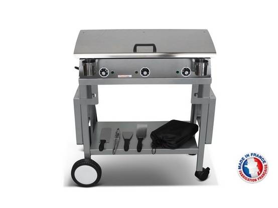 Pack plancha électrique PLANCHAELEC LUX 830 INOX - CHARIOT MONCEAU - Image 1