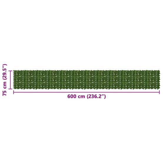 Écran de balcon polyéthylène et tissu vert 600 x 75 cm - PANGIVO - Image 5