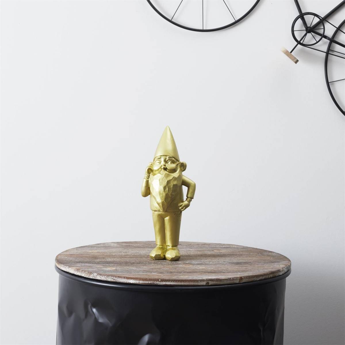 The Home Deco Factory - Statue intérieure extérieure en polyrésine Nain 13.5 x 12 x 33 cm Star - Imagen 6