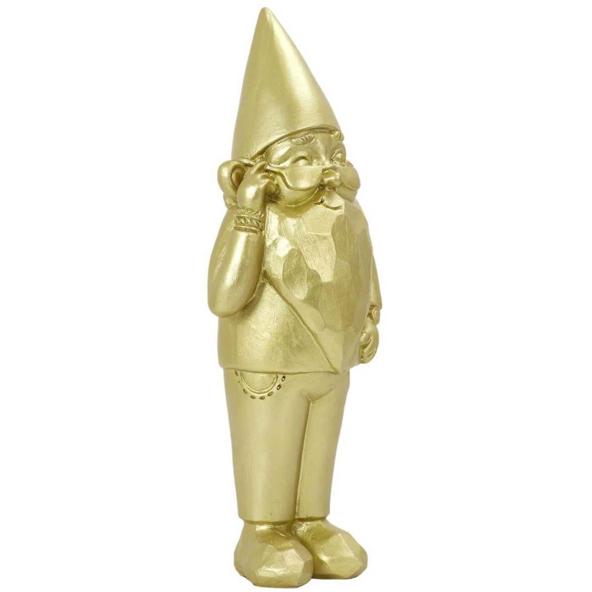 The Home Deco Factory - Statue intérieure extérieure en polyrésine Nain 13.5 x 12 x 33 cm Star - Imagen 1