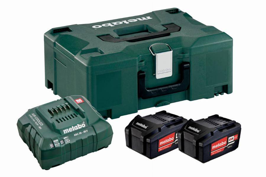 Metabo - Pack énergie 18V METABO 2 batt. 4,0 Ah Li-Power + Charg. ASC 55 + coffret MetaBox - 685064000 - Imagen 1