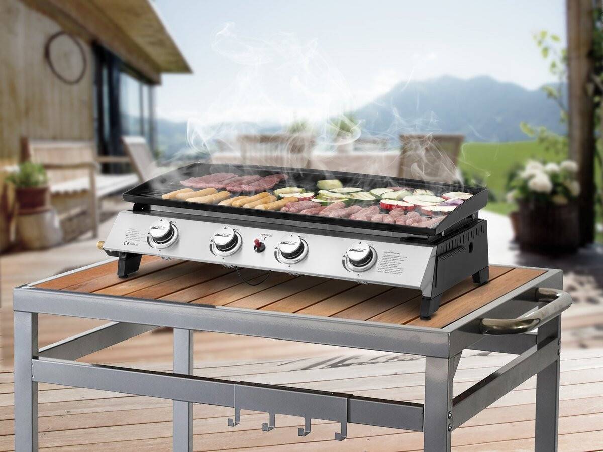 Habitat Et Jardin - Plancha à Gaz Avec 4 Brûleurs En Métal "jolly" - 10 Kw - Gris -habitat Et Jardin - Image 2