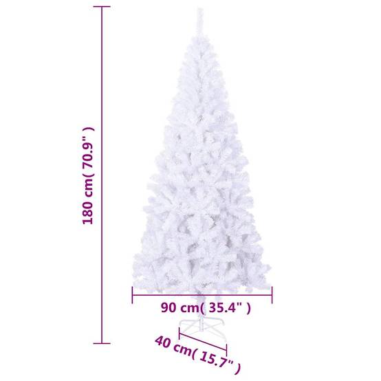 ComfortXL - Sapin de Noël Artificiel Blanc Effet Neige pour Décoration Hivernale Intérieur 180 cm – ComfortXL Outdoor Living - Image 7