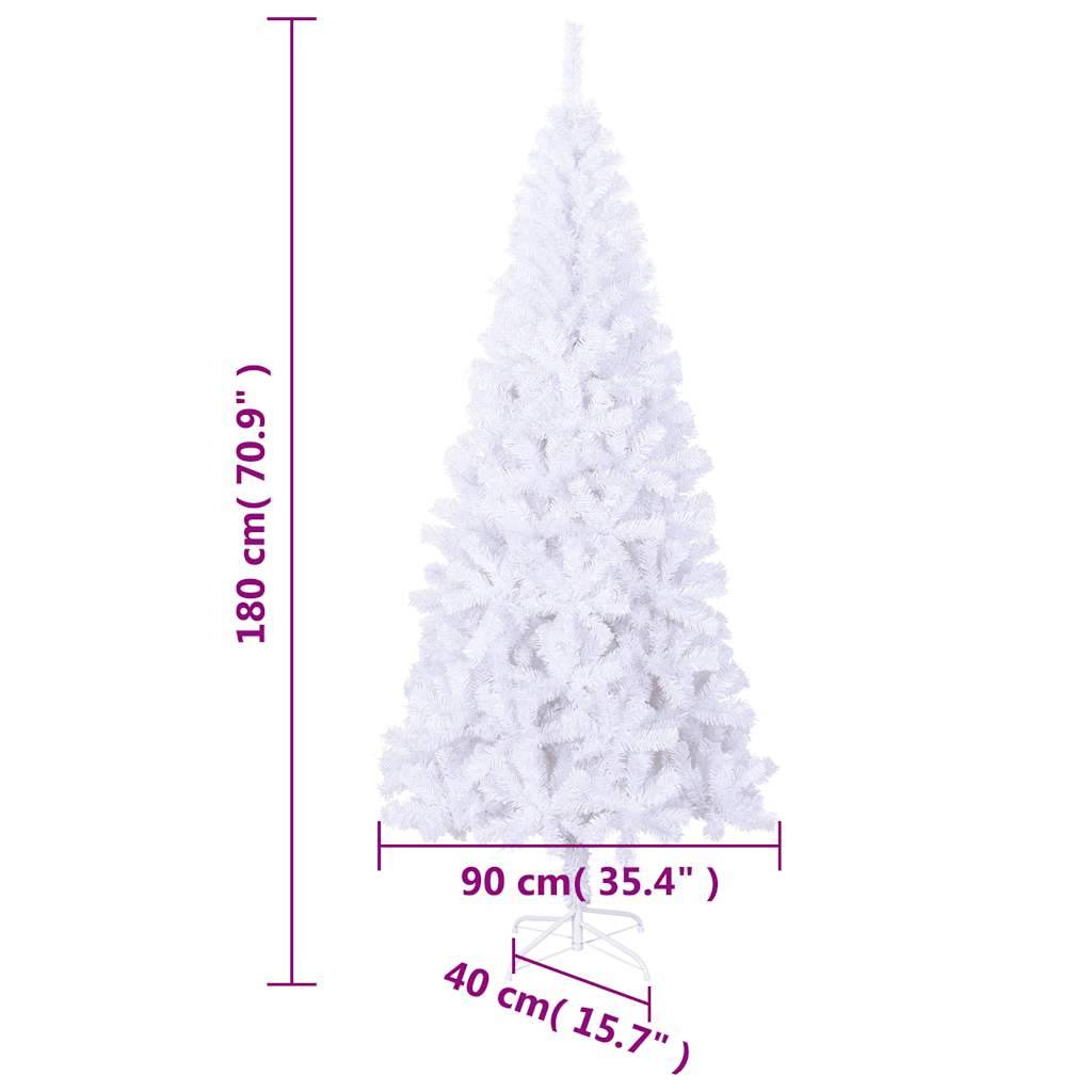 ComfortXL - Sapin de Noël Artificiel Blanc Effet Neige pour Décoration Hivernale Intérieur 180 cm – ComfortXL Outdoor Living - Image 7