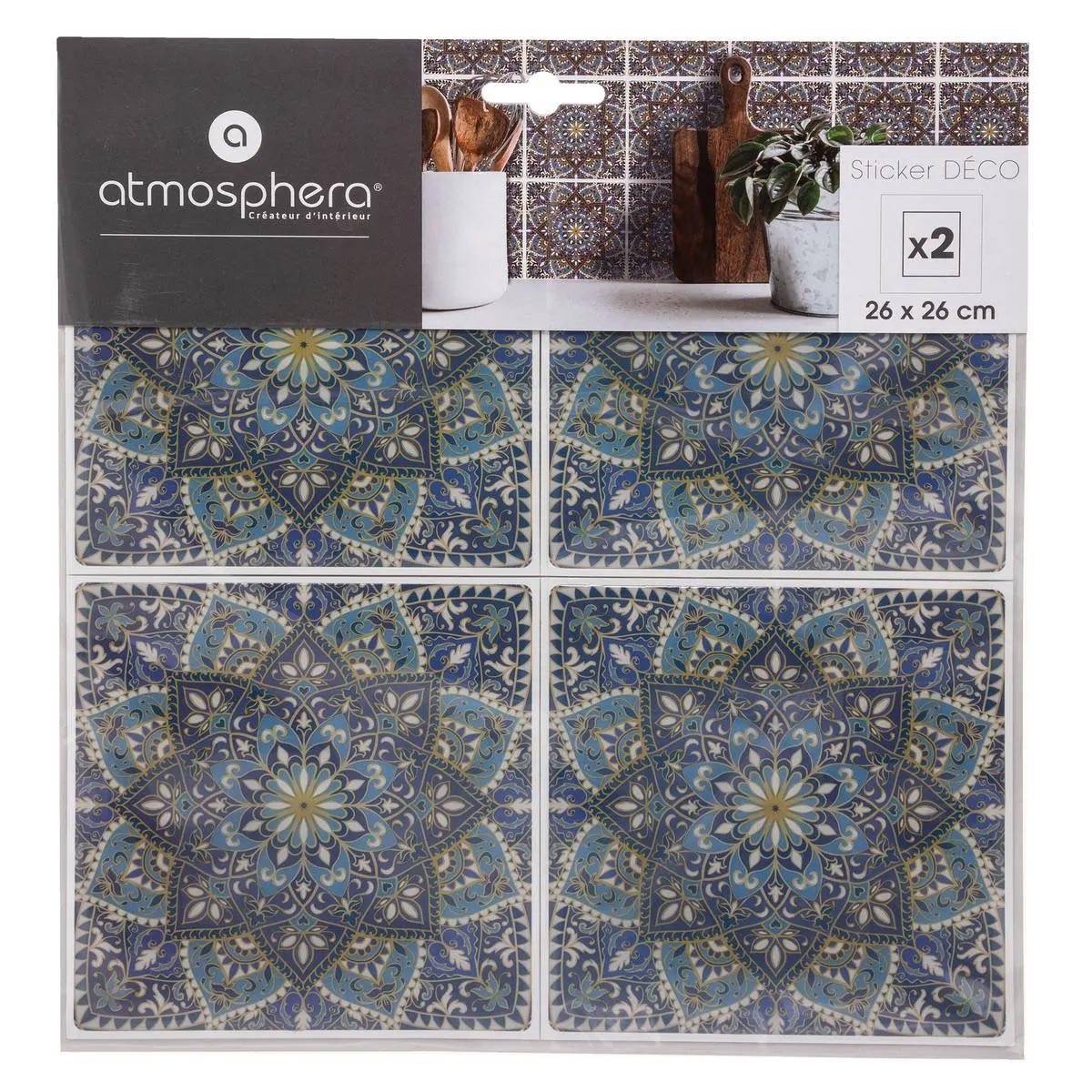 Lot de 2 Stickers "Caro Mosaic II" 26x26cm Multicolore - Image 2