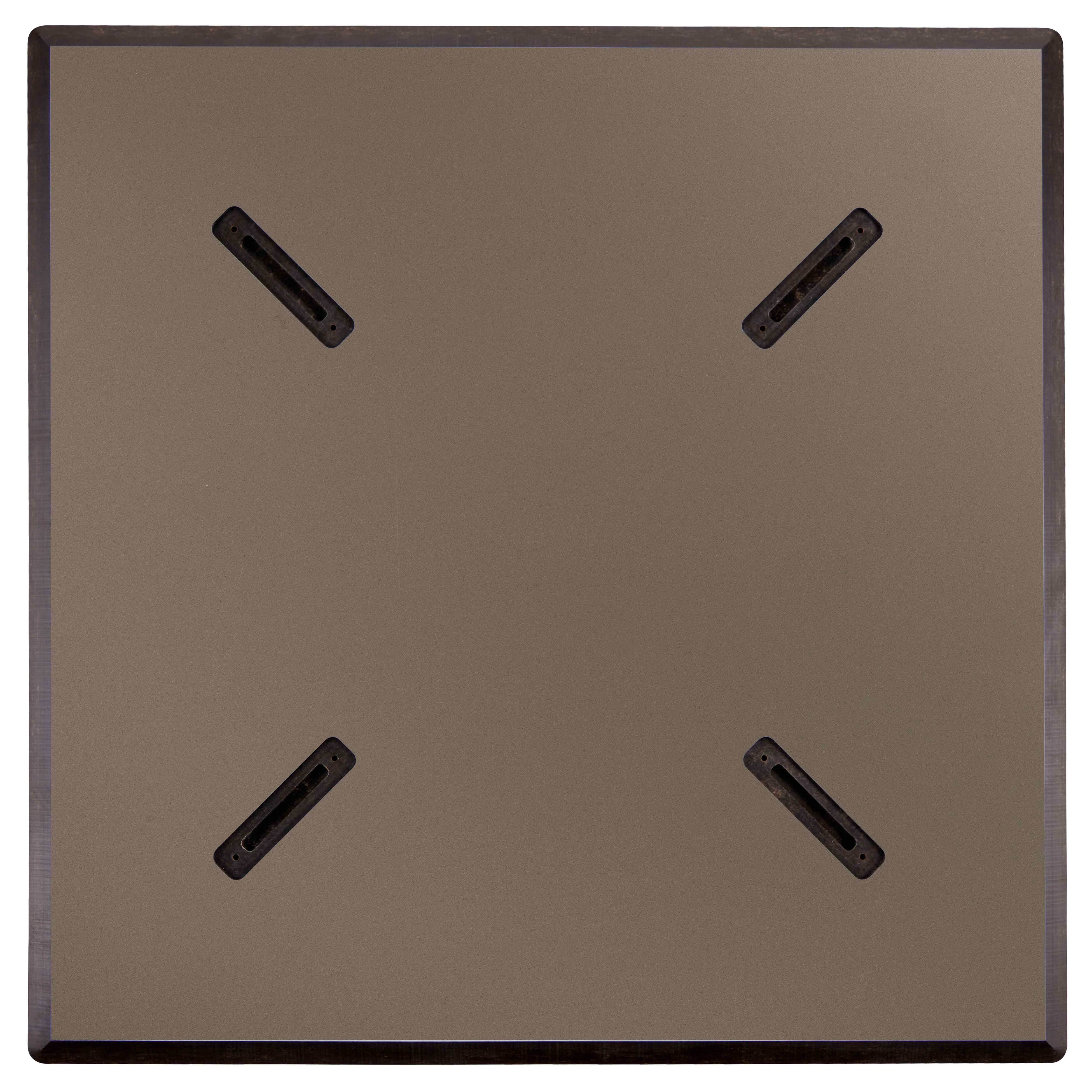 Oviala - Ensemble table 70 cm taupe et 2 chaises en métal taupe - Oviala - Imagen 3
