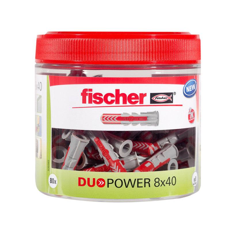 Fischer - Boîte de 80 chevilles bi-matière Duopower FISCHER 535982 8 x 40 mm Fischer