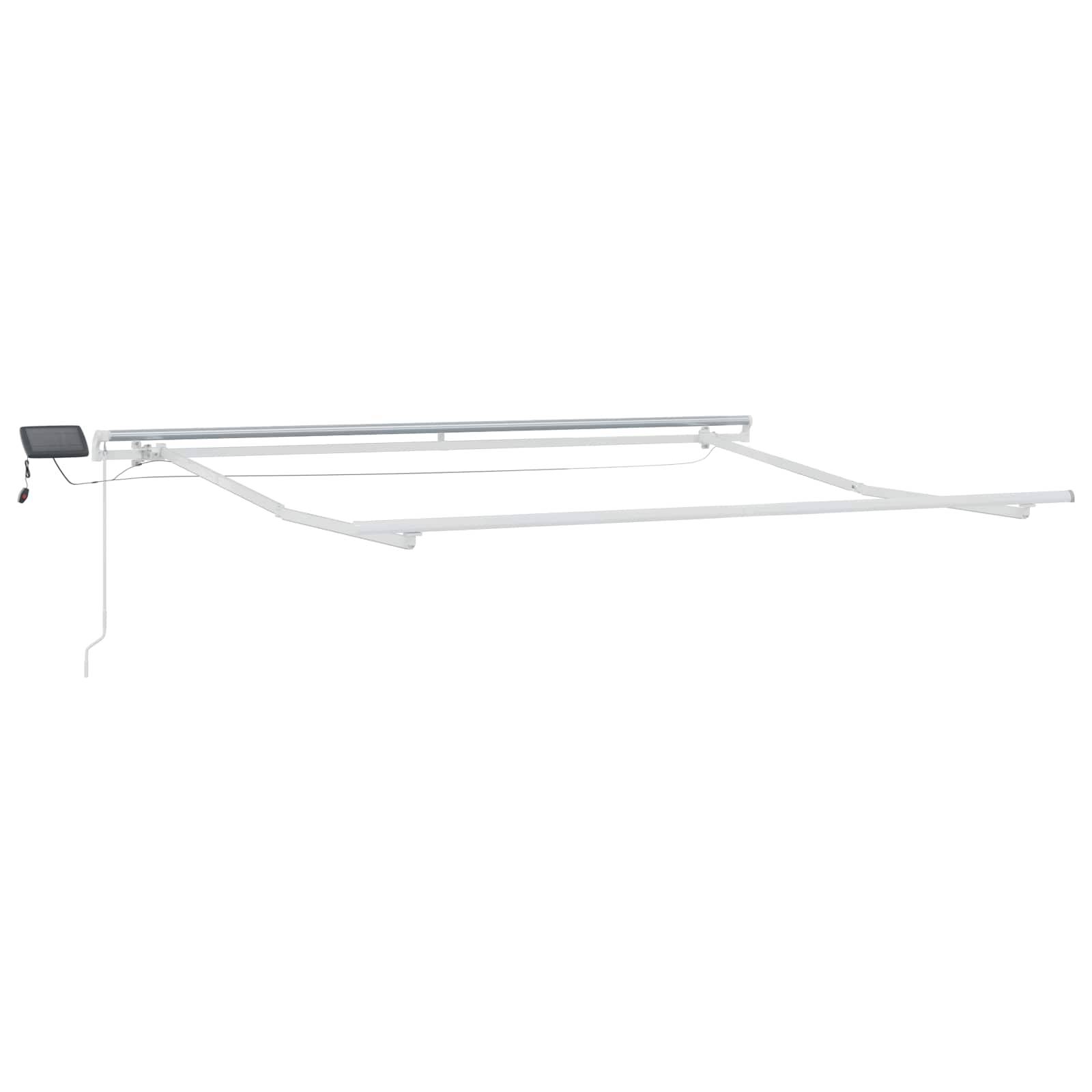 ComfortXL - Store banne manuel aluminium avec LED pour terrasse ombre gris clair 4x3m - ComfortXL Outdoor Living - Image 4