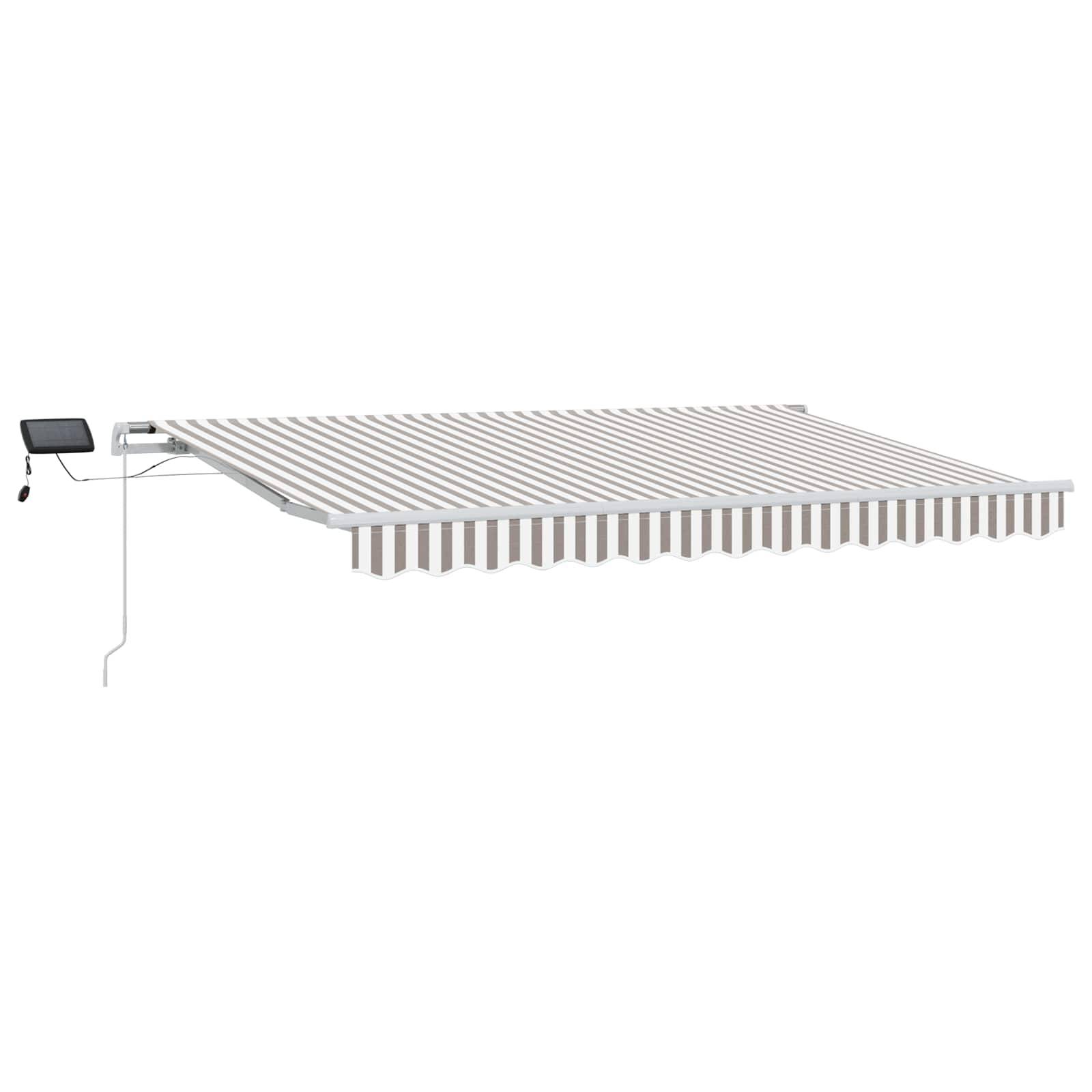 ComfortXL - Store banne manuel aluminium avec LED pour terrasse ombre gris clair 4x3m - ComfortXL Outdoor Living - Image 2