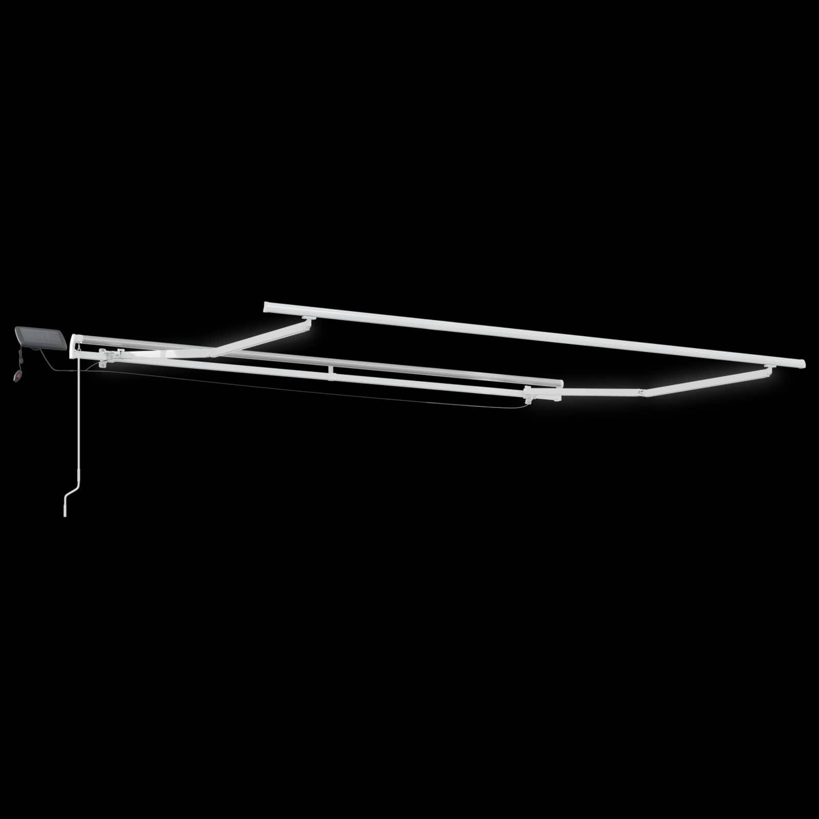 ComfortXL - Store banne manuel aluminium avec LED pour terrasse ombre gris clair 4x3m - ComfortXL Outdoor Living - Image 5