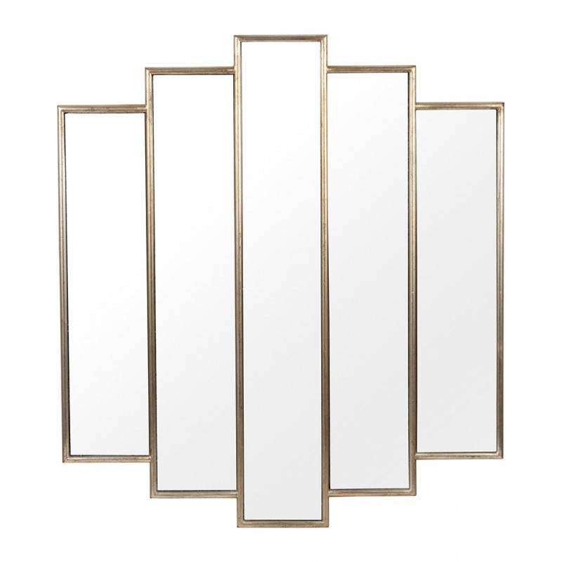 Grand miroir doré Elyptic 80x72x3cm - Image 1