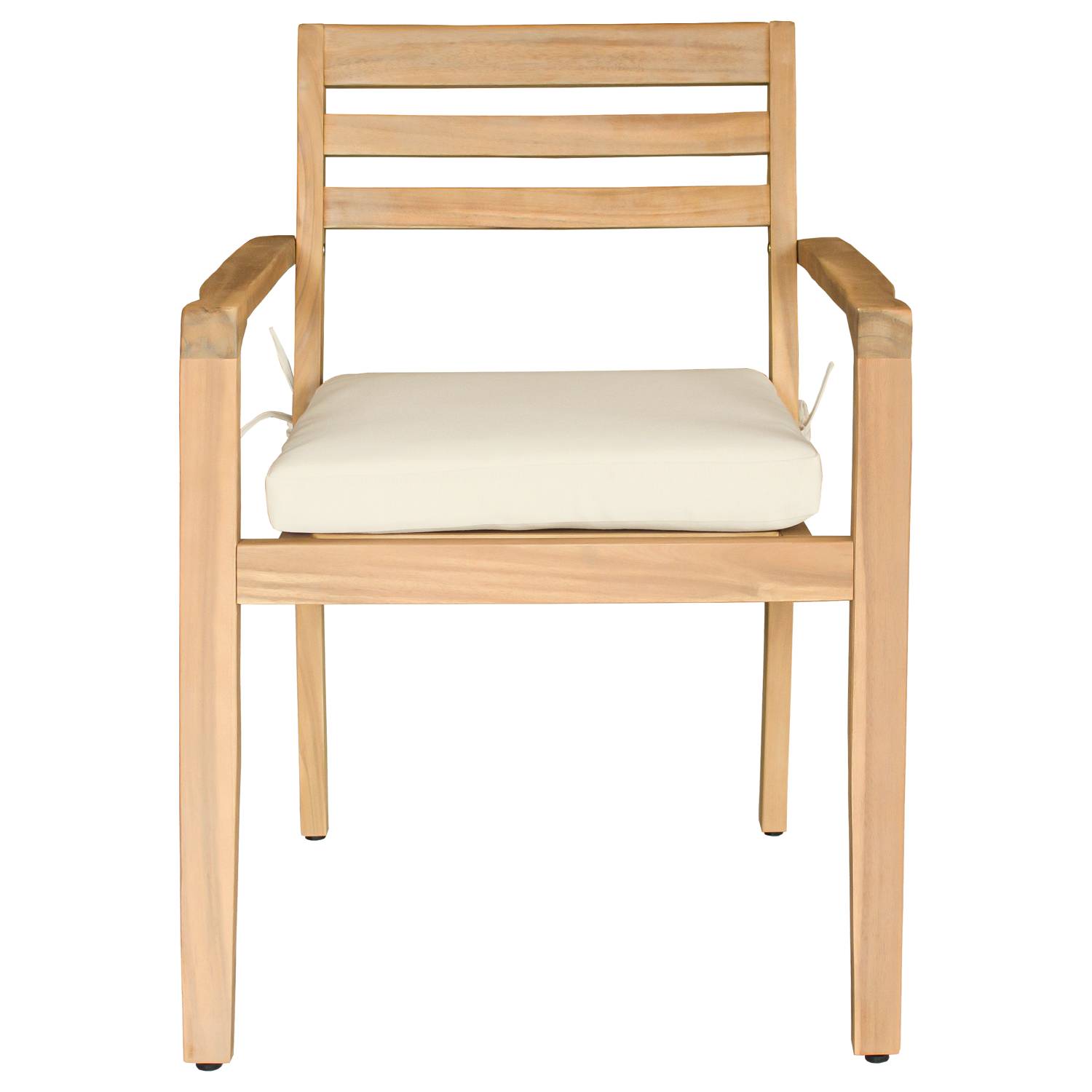 Ensemble table et chaises de jardin 4 places en acacia et céramique FARO - HAPPY GARDEN - Image 5