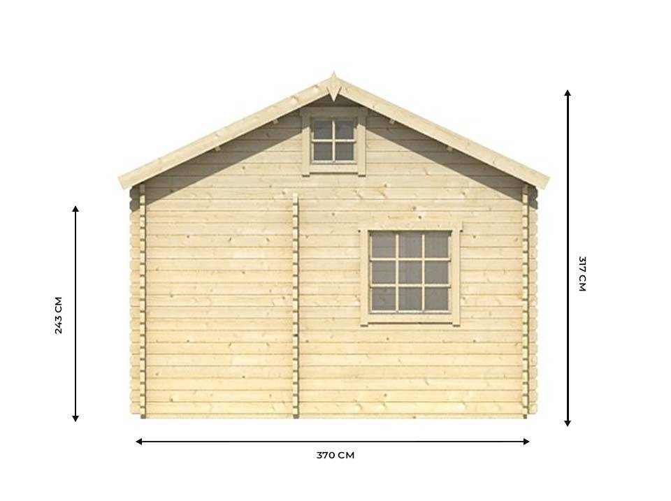 Direct Abris - Chalet de Jardin VICTORIA 20m2 - Epaisseur des Murs : 44mm - Mezzanine Echelle Incluse - Serrure a Cle - Double Vitrage - Imagen 9