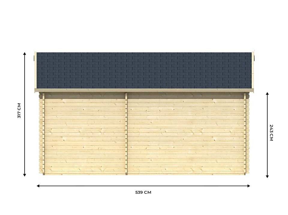 Direct Abris - Chalet de Jardin VICTORIA 20m2 - Epaisseur des Murs : 44mm - Mezzanine Echelle Incluse - Serrure a Cle - Double Vitrage - Imagen 7