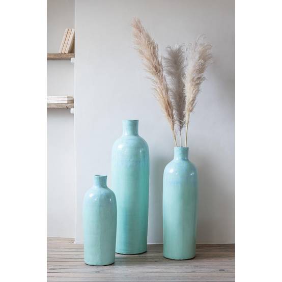 Vase Bouteille Déco "Justine" 80cm Bleu - Image 3