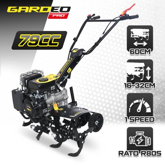 Gardeo Pro - Motoculteur thermique à arbre horizontal 79 CC - 6 fraises - largeur de travail 60cm - Image 2