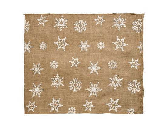 Housse d'hivernage en jute tissée imprimé hiver - naturel - Image 4