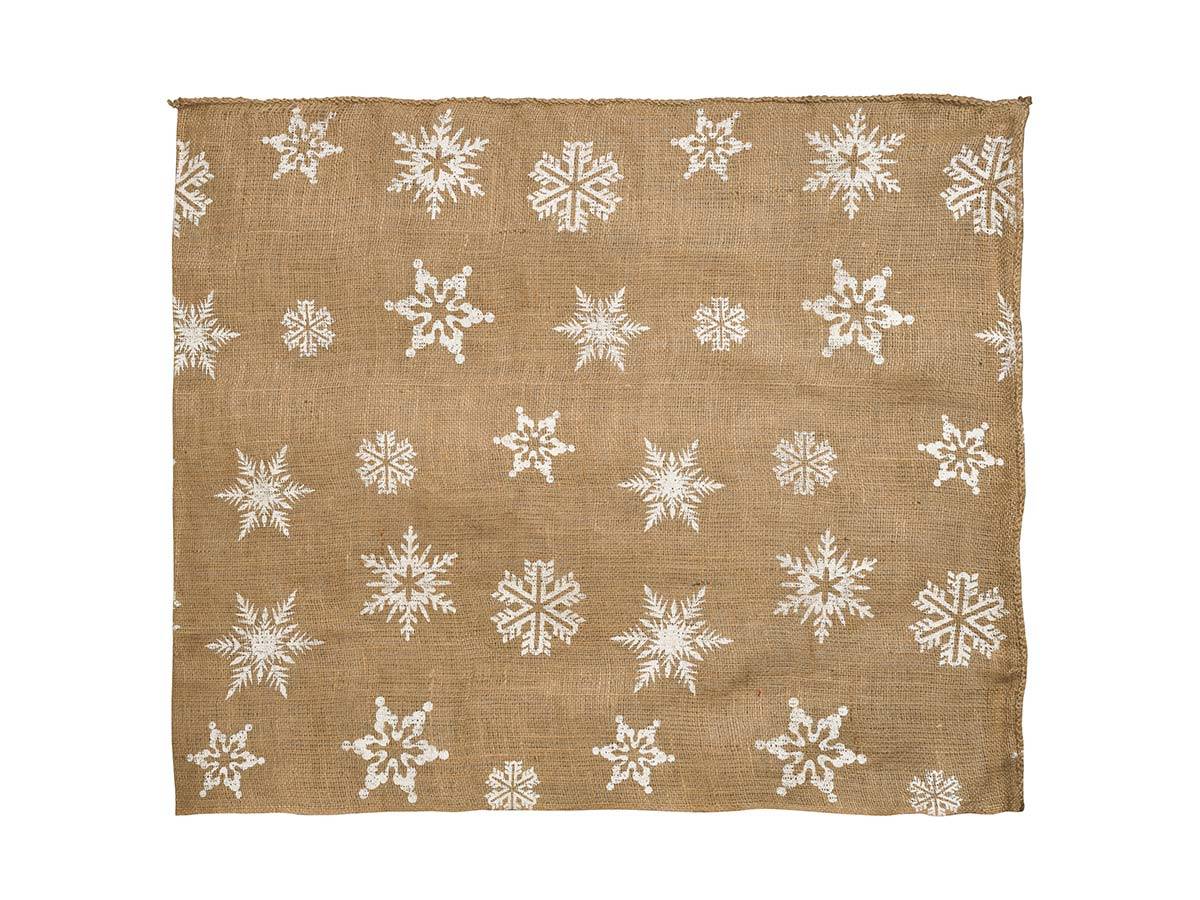 Housse d'hivernage en jute tissée imprimé hiver - naturel - Image 4
