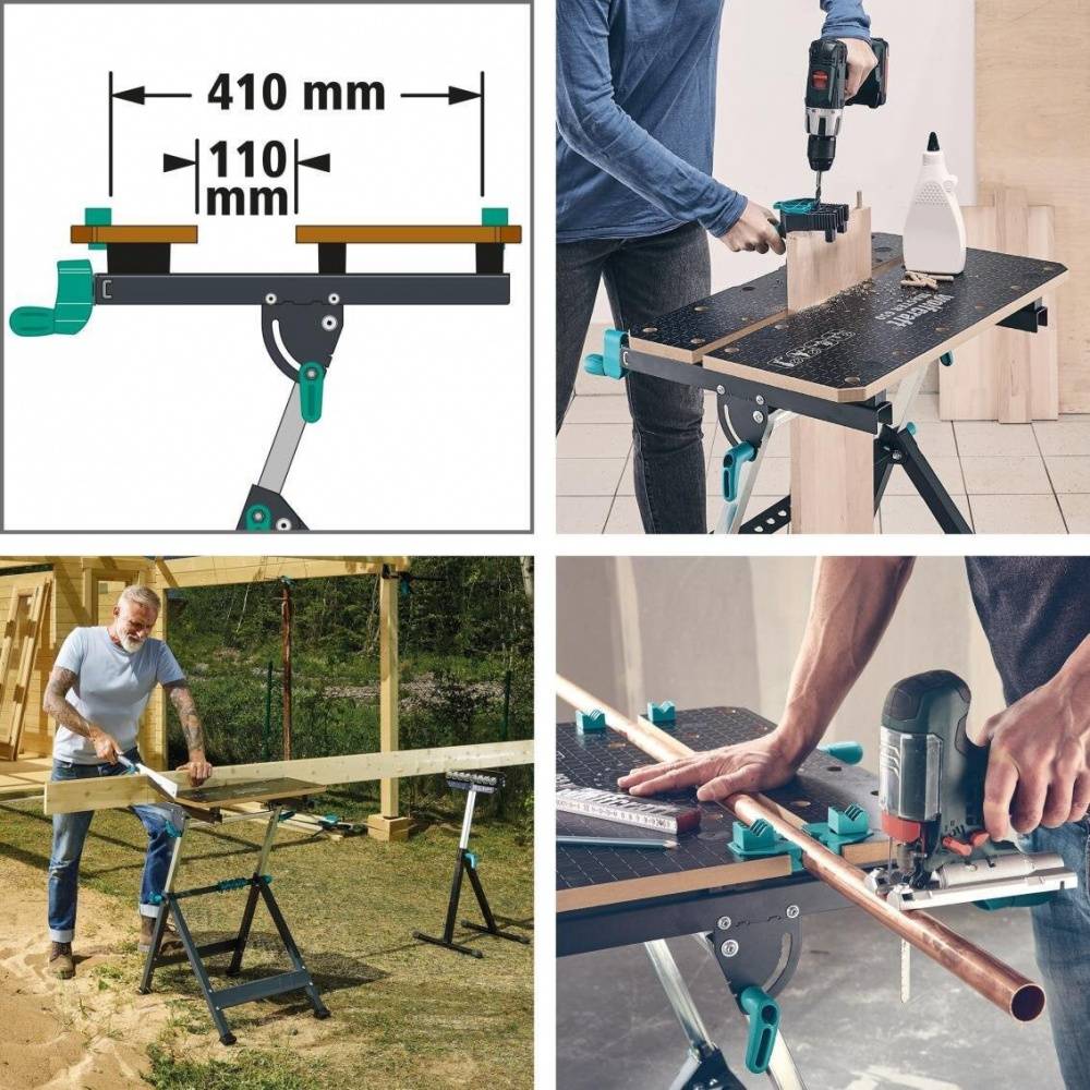 Wolfcraft - Etabli pliable WOLFCRAFT 6870000, 65X49 cm - Image 4