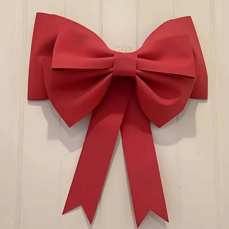 QUARKZMAN 18/45cm Noeud Voiture Mariage Métalliques Ruban Rose Rouge Extra Géant Grand Nœud à Tirer pour Emballage Cadeau de Noël, pour Les Paniers de Voiture de Mariage, Gros Nœud Cadeau