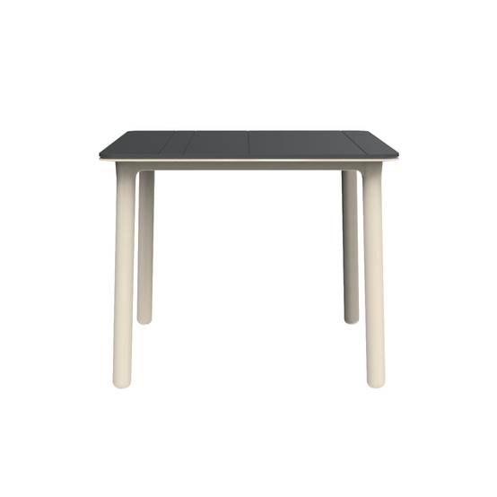 Table carrée extérieur 90x90 gris foncé - ivoire NOA garbar - Image 1