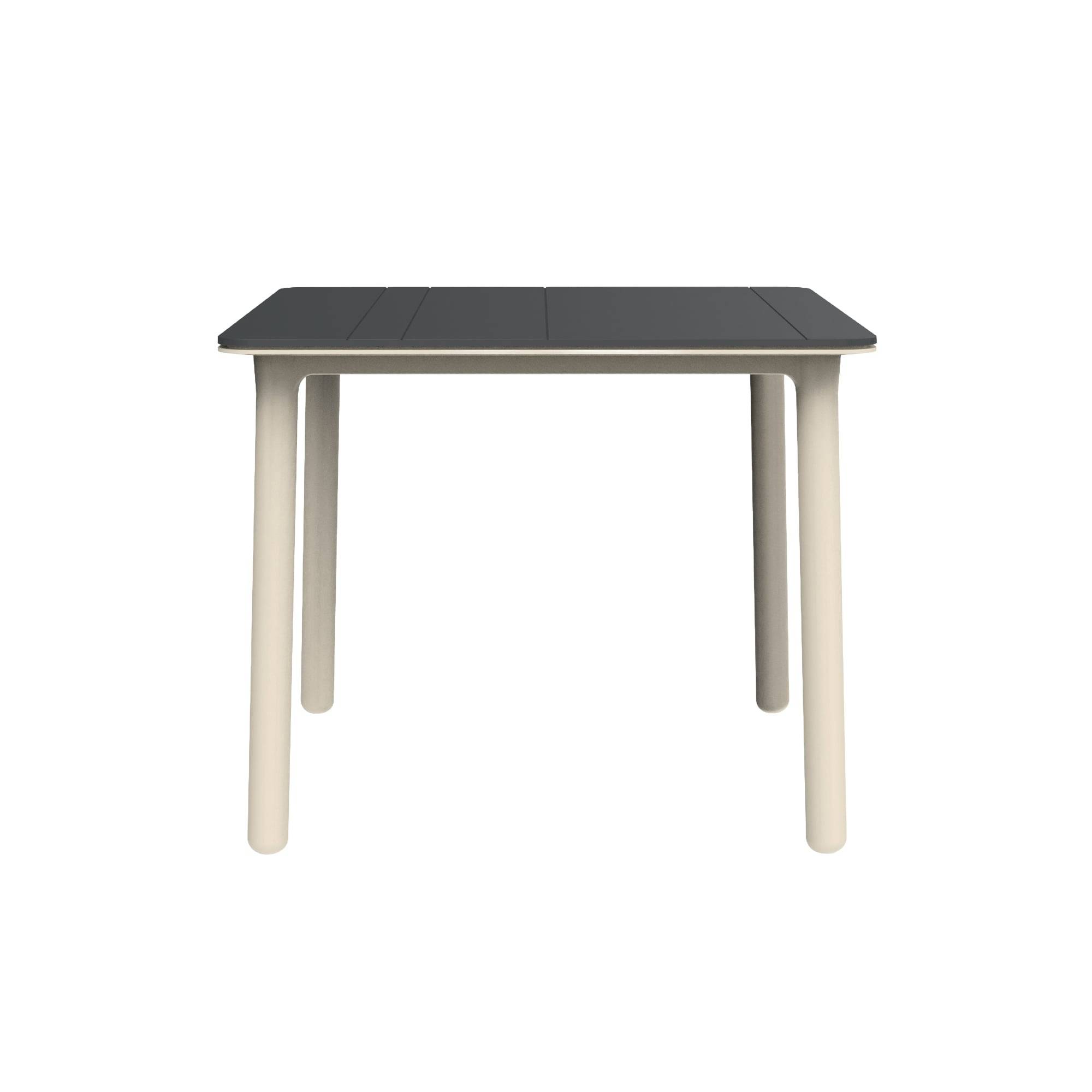 Table carrée extérieur 90x90 gris foncé - ivoire NOA garbar - Image 1
