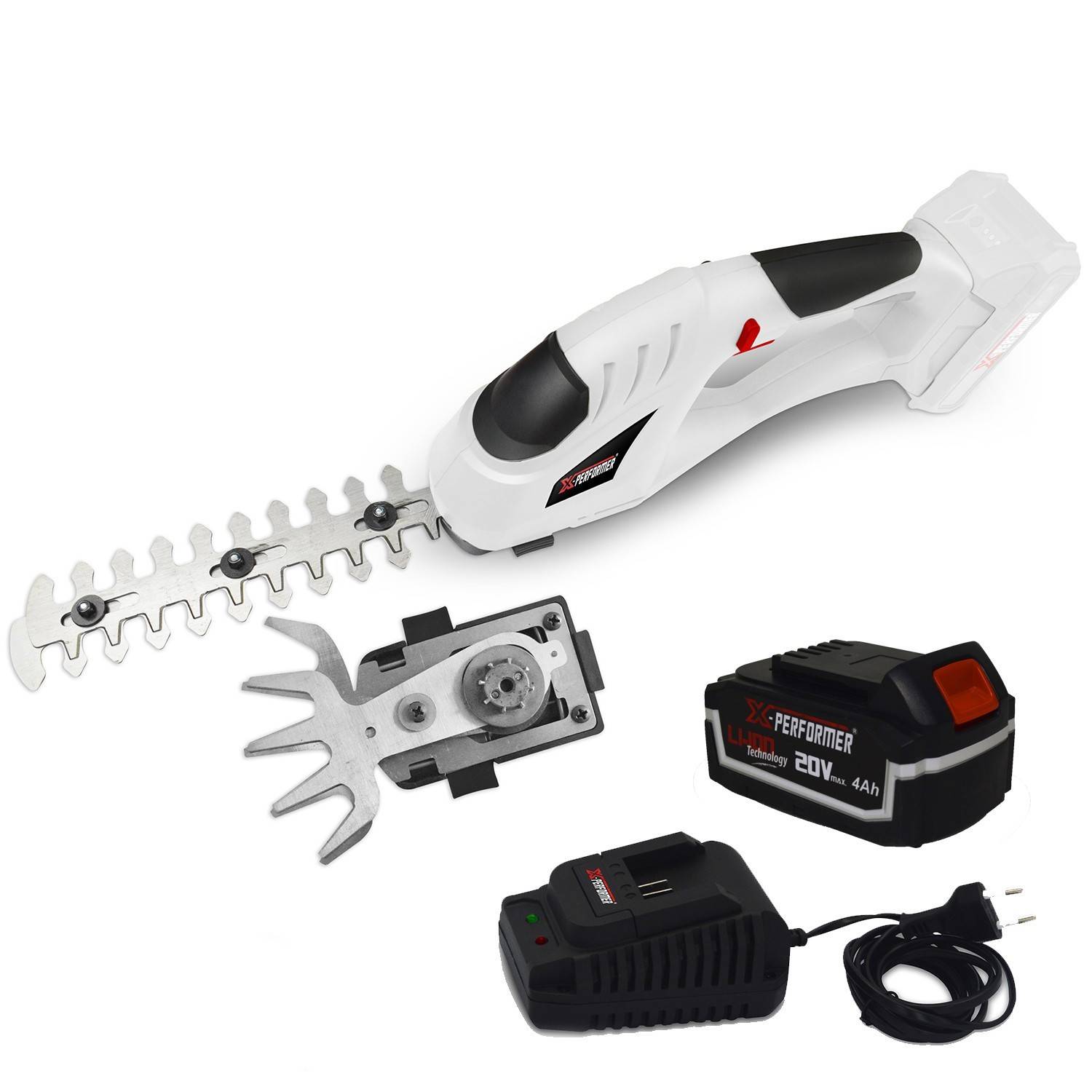 Cisaille de jardin Portative - Sculpteur de haies 2 EN 1 - 20V - Xperformer XPCSTH20LI - Batterie 4Ah et chargeur inclus