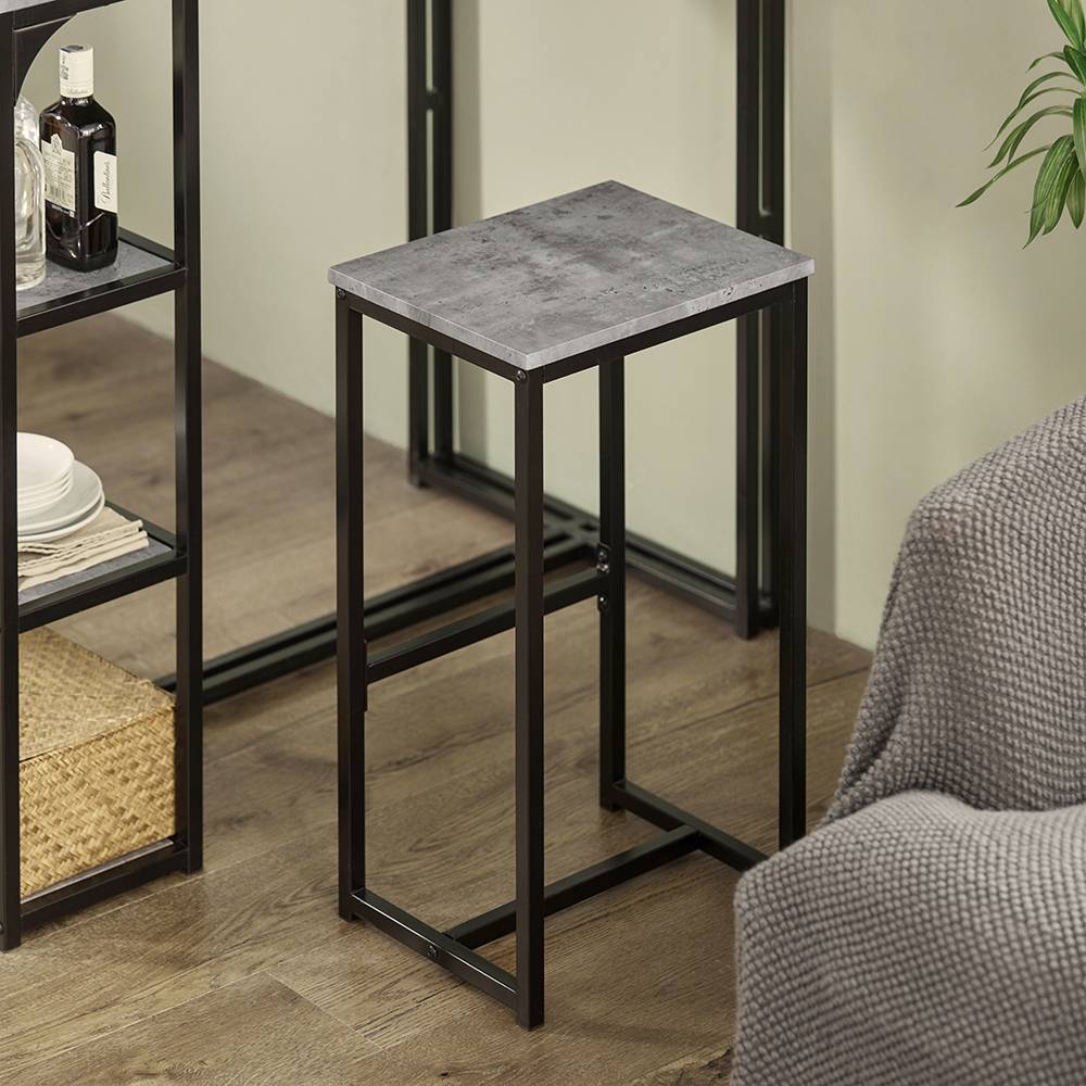 Sobuy - Lot Table et 2 Tabourets de Bar Ensemble Table de Bar + Chaises de Bar Table de Bistrot Table Mange-Debout Jeu de Bar Table Haute Chaise SoBuy - Imagen 6