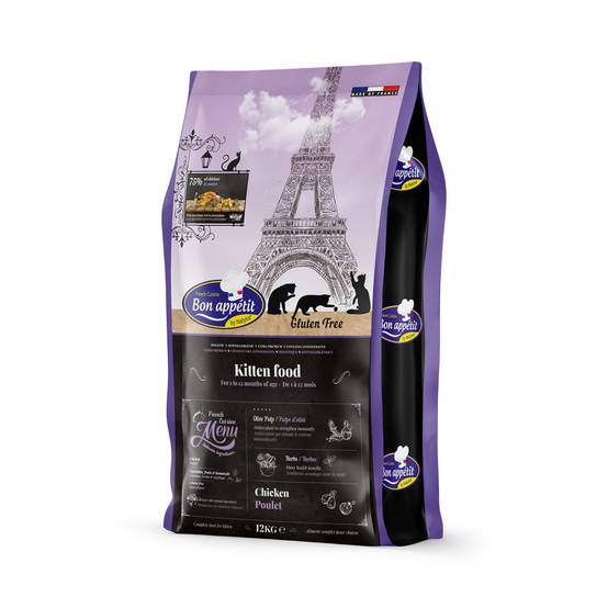 0 - Croquettes pour chaton au poulet Bon Appétit 12kg