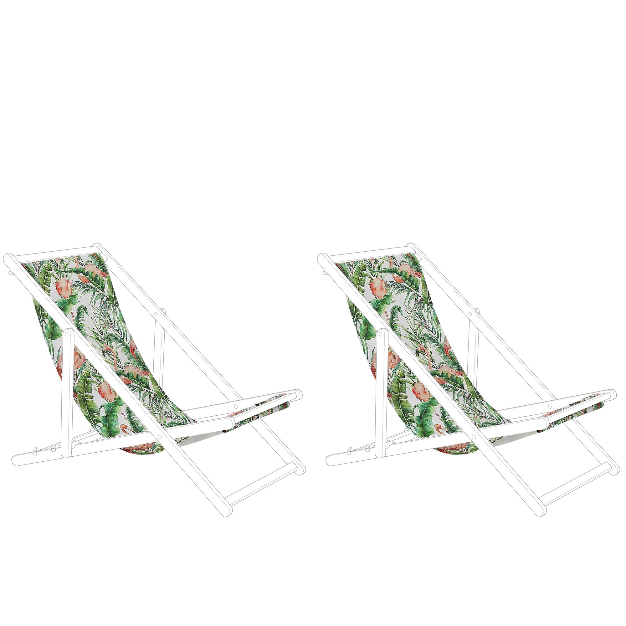 Beliani - Toile pour transat et chilienne Polyester Multicolore ANZIO/AVELLINO - 44x113x1- Beliani - Image 2