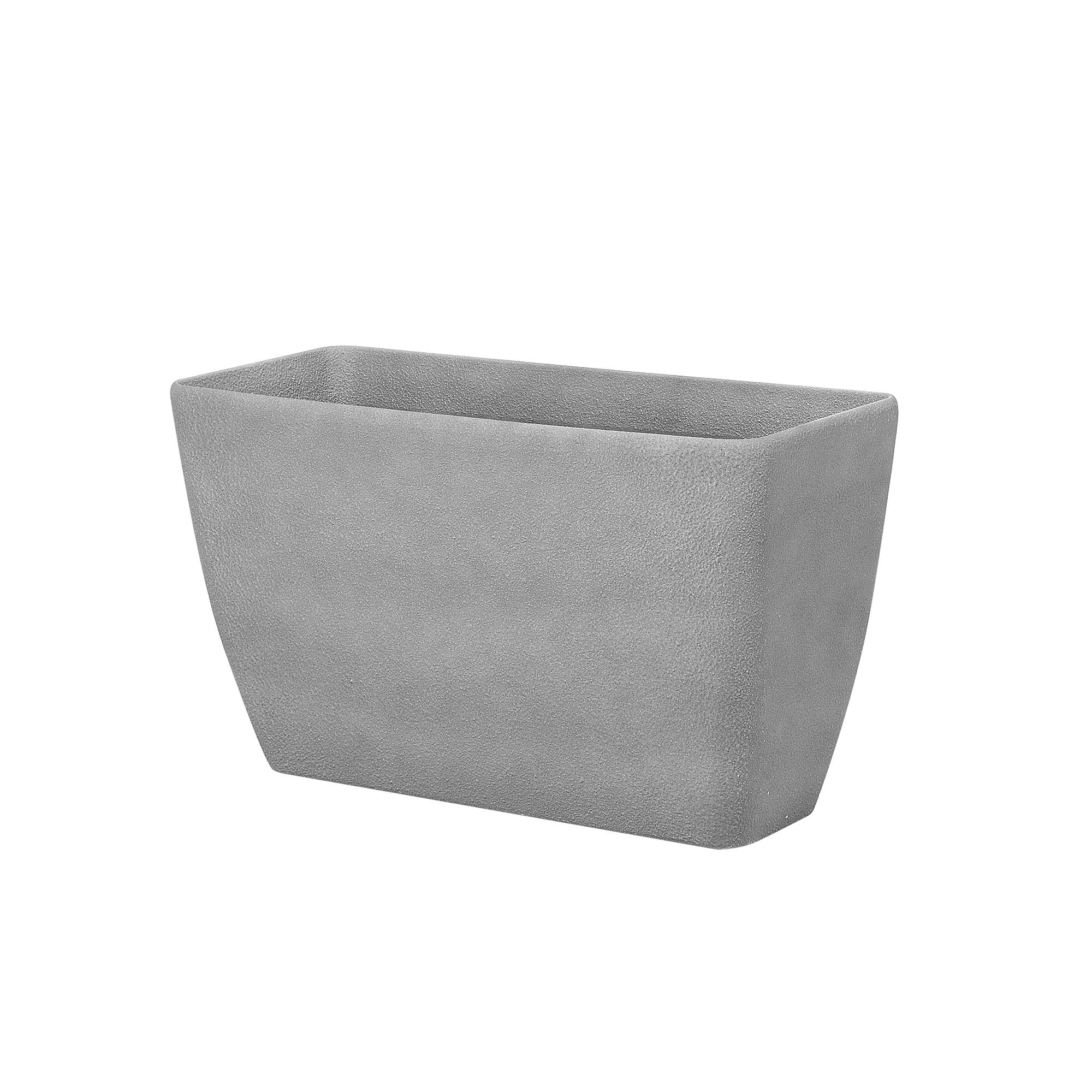 Beliani - Cache-Pot Gris Effet Pierre en Polyrésine 32 x 74 x 45 cm Pot de Fleurs Long et Haut au Design Moderne Idéal pour Extérieur et Intérieur - Imagen 5