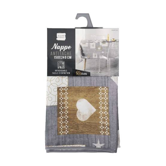 Sans Marque - Nappe rectangulaire antitache et infroissable - Douceur d'intérieur - Image 4