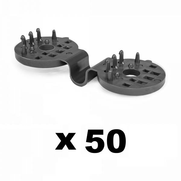 Gt Garden - Lot de 50 clips de fixation gris pour brise vue - GT GARDEN - Imagen 1