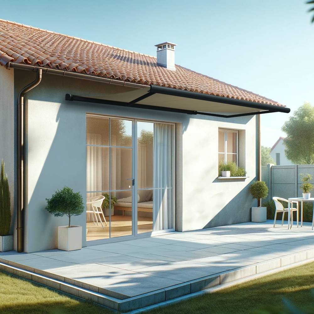 Intersun - Store banne coffre HEVOA 4,00x3,00 M (Manuelle - Gris Anthracite - Ecru) - INTERSUN - Imagen 2