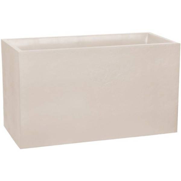 Eda - Jardinière Muret Volcania effet pierre - 99,5 x 39,5 x 60 cm - 116 L - Beige calcaire - Eda