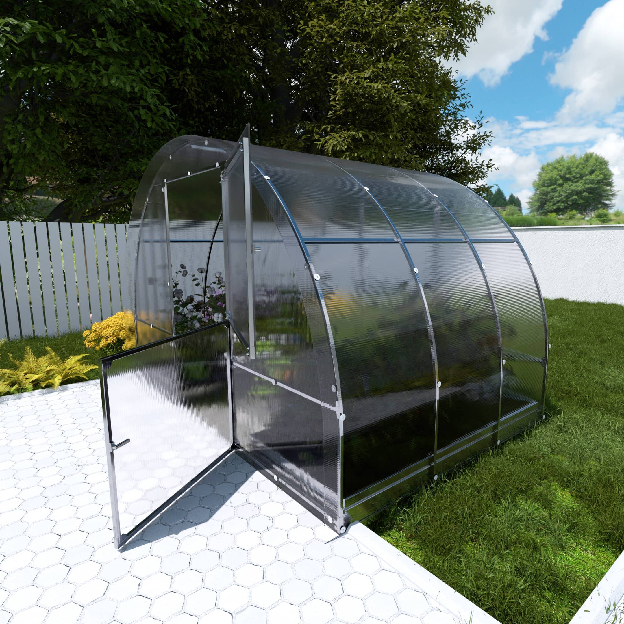 Serre KLASIKA EASY 3 x 2 m (6 m²), 4 mm avec revêtement en polycarbonate - Image 1