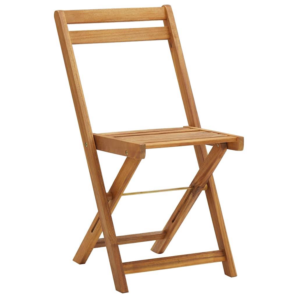 Vidaxl - Ensemble de bistro pliable 3 pcs et coussins bois acacia solide vidaXL 310275 - Imagen 7