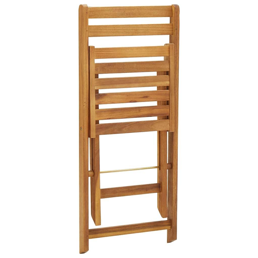 Vidaxl - Ensemble de bistro pliable 3 pcs et coussins bois acacia solide vidaXL 310275 - Imagen 10