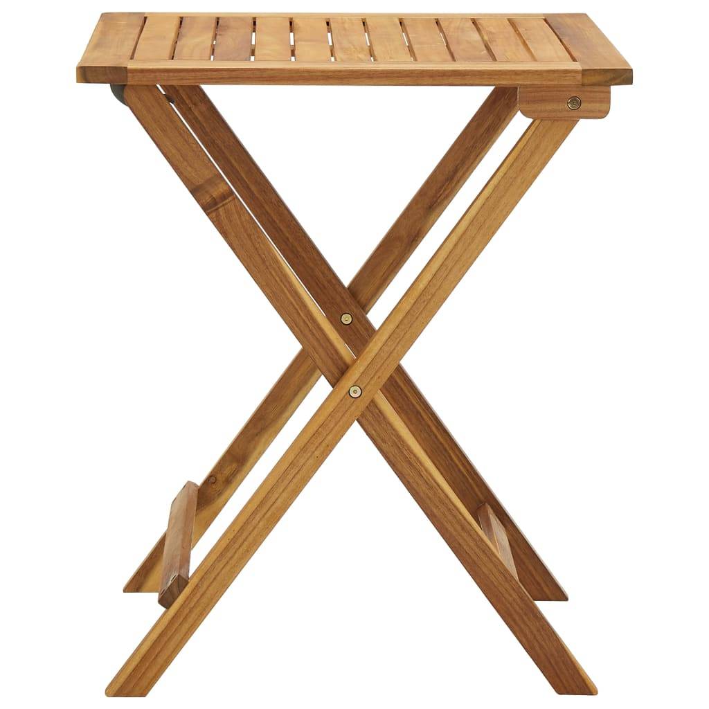 Vidaxl - Ensemble de bistro pliable 3 pcs et coussins bois acacia solide vidaXL 310275 - Imagen 5
