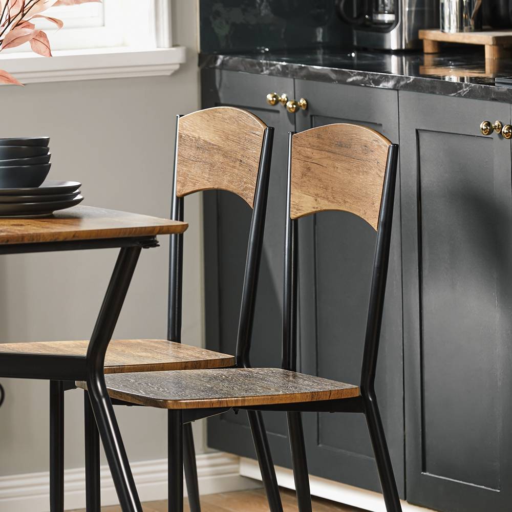 Sobuy - Ensemble de Table à Manger et 4 Chaises Table de Cuisine Set de 5 Pièces en Acier Table L.110 x L.70 x H.76cm, Chaises 40x46x86cm SoBuy - Imagen 6