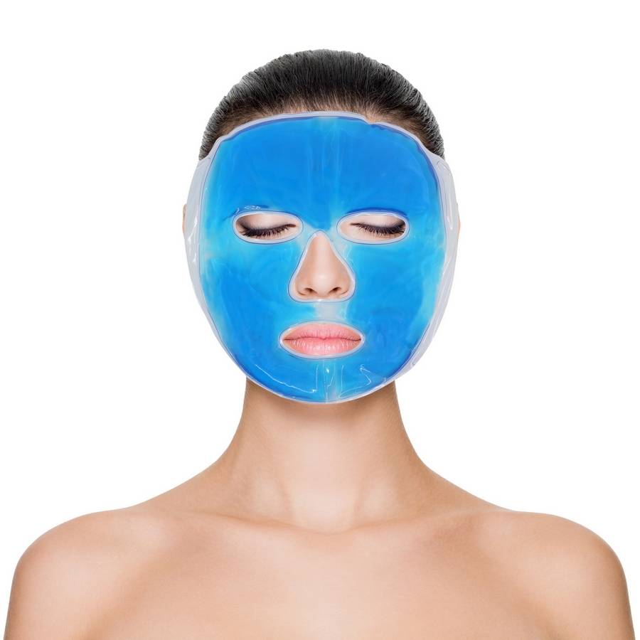 Masque Visage Gel Thermothérapie Chaud ou Froid Réutilisable, Contre les Migraines, Relaxant, Favorise Circulation Sanguine, Sun&Sia - Image 2