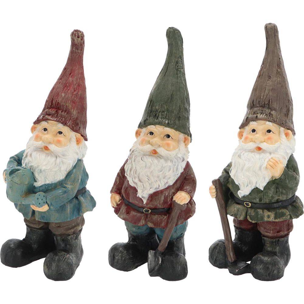 Esschert Design - Nain de jardin assortis en résine (Lot de 3) 45 cm True To Nature - Imagen 4