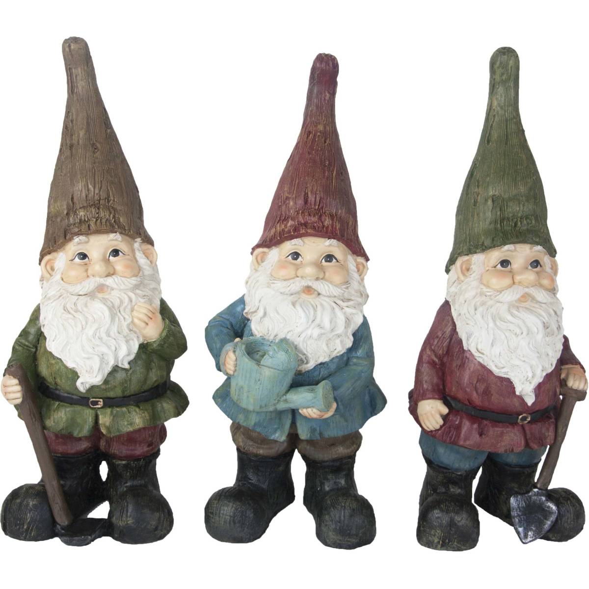 Esschert Design - Nain de jardin assortis en résine (Lot de 3) 45 cm True To Nature - Imagen 1