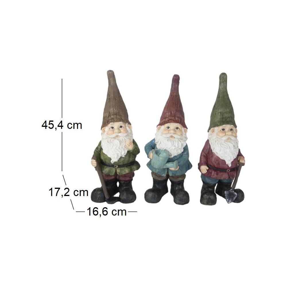 Esschert Design - Nain de jardin assortis en résine (Lot de 3) 45 cm True To Nature - Imagen 3
