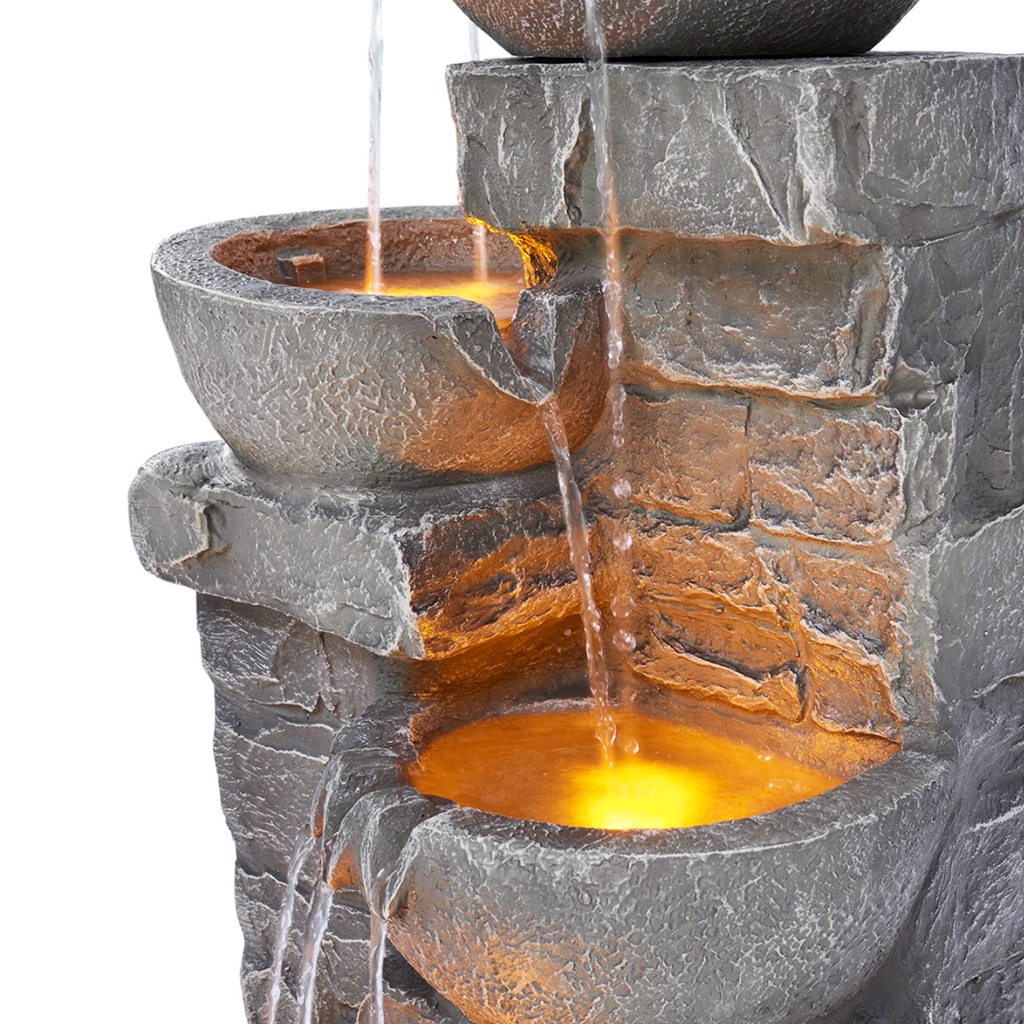 Teamson Home - Fontaine LED en polyrésine, grise Teamson Home - Image 8