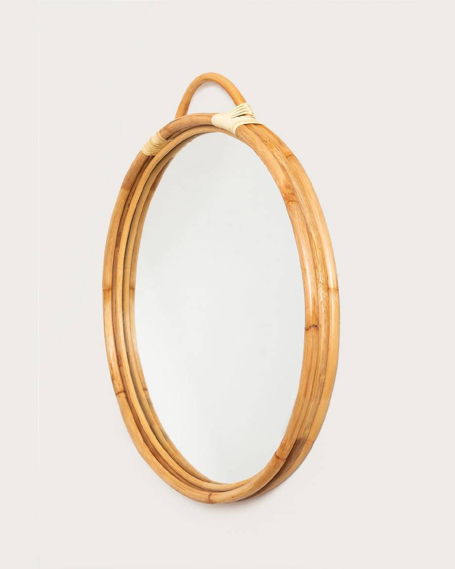Monoï - Miroir rond en rotin tressé - UNIQKA - Imagen 3