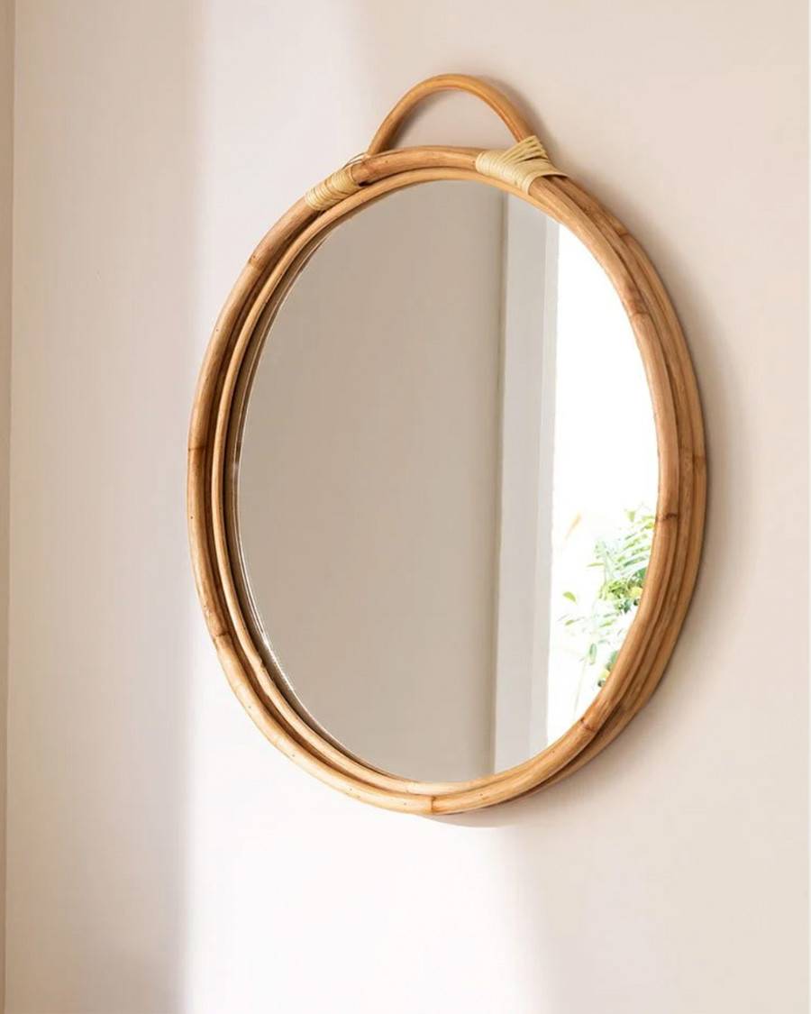 Monoï - Miroir rond en rotin tressé - UNIQKA - Imagen 2