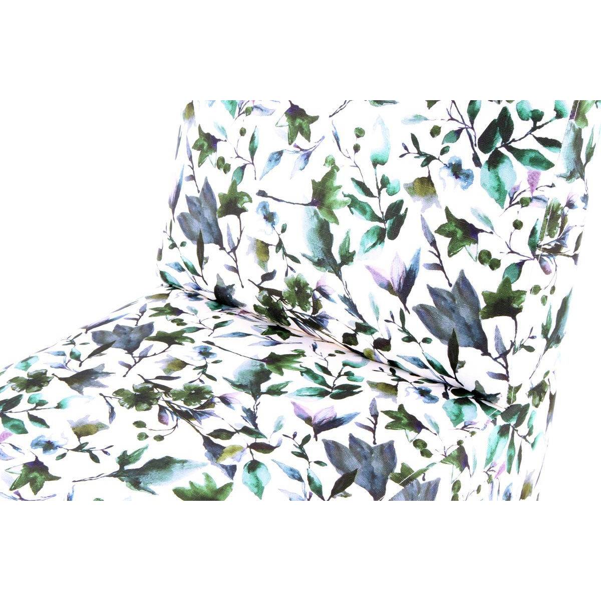 Paris Prix - Fauteuil Design Imprimé "Indira" 84cm Beige & Vert - Image 3